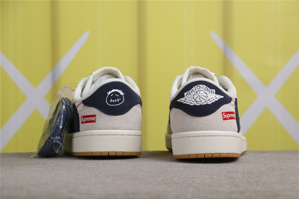 USD$53 Air Jordan 1 Low OG SP JH6088-613 Supreme印花灰黑 Size 36-45
