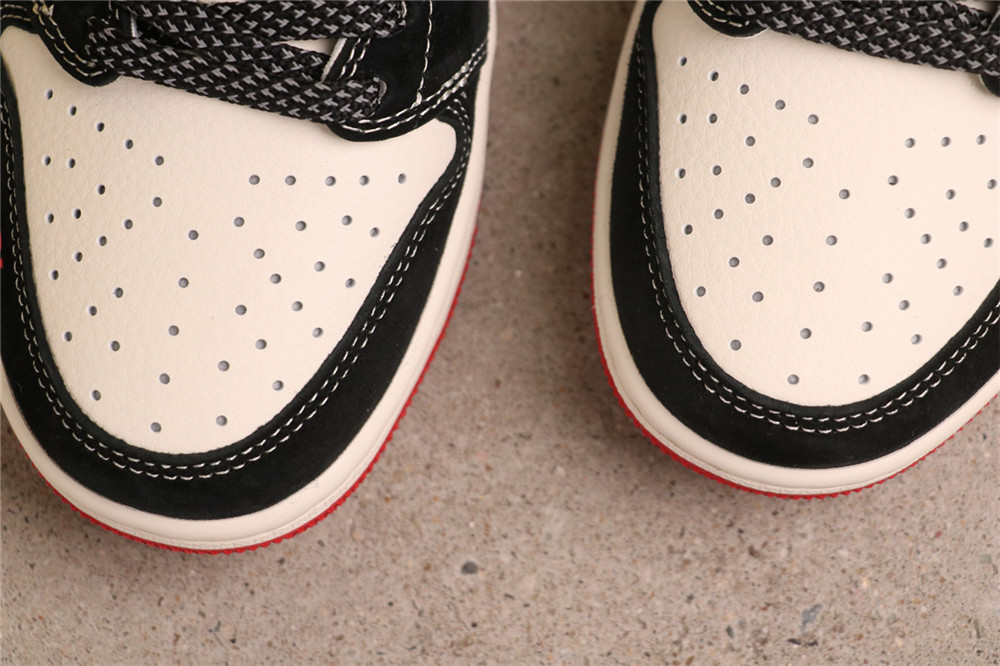 USD$53 Air Jordan 1 Low OG SP XY2688-123 古驰印花白黑红 Size 36-45（ 36 36.5 37.5 38 38.5 39 40 40.5 41 42
