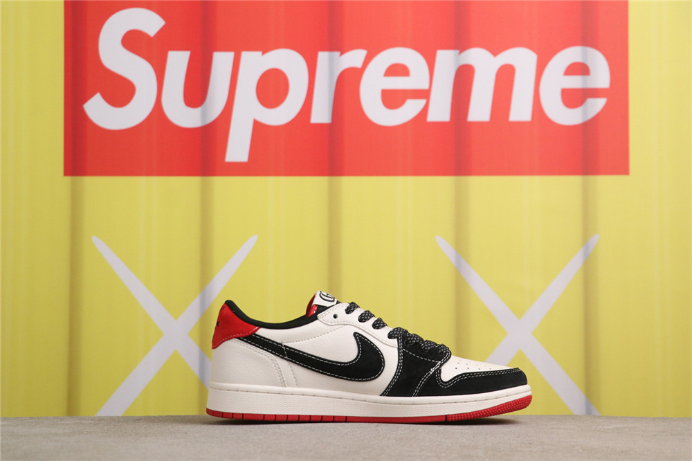 USD$53 Air Jordan 1 Low OG SP XY2688-123 古驰印花白黑红 Size 36-45（ 36 36.5 37.5 38 38.5 39 40 40.5 41 42