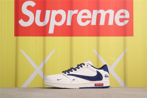 USD$53 Air Jordan 1 Low SJ2068-127 Supreme米蓝绿 Size 36-45（ 36 36.5 37.5 38 38.5 39 40 40.5 41 42 42.