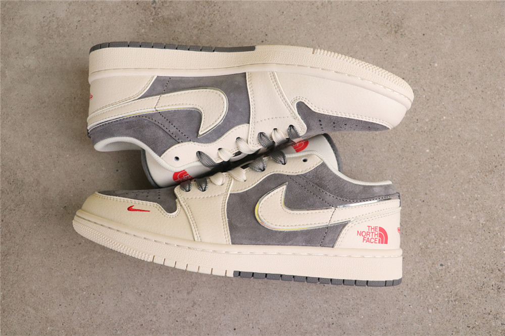 USD$53 Air Jordan 1 Low SJ9950-039 北面米灰反光钩 Size 36-45（ 36 36.5 37.5 38 38.5 39 40 40.5 41 42 42.5 4