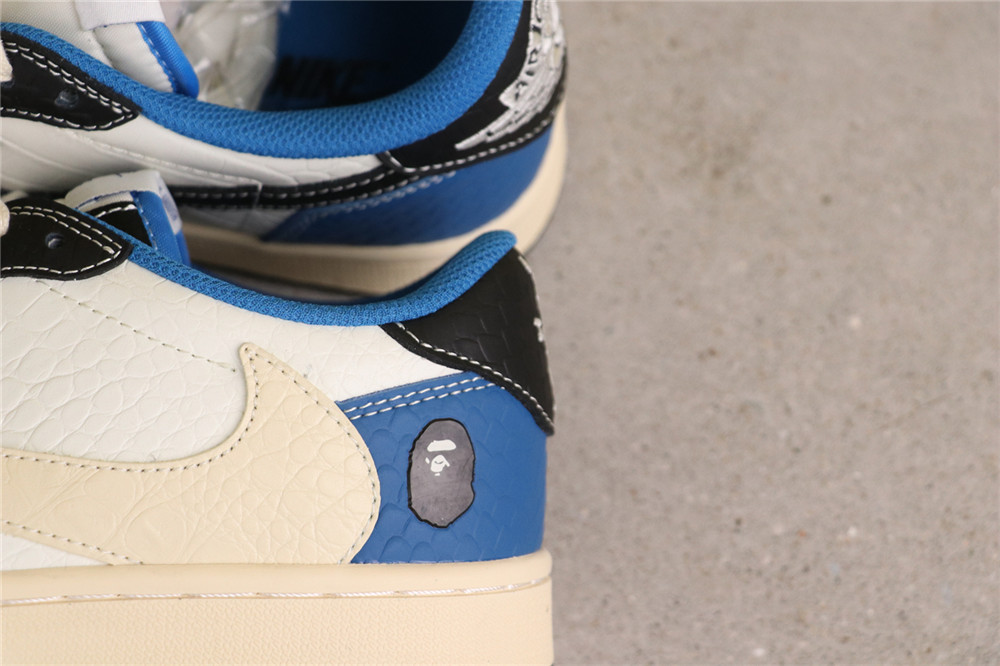 USD$57 Air Jordan 1 Low OG SP XZ2828-001 猿人头黑白蓝 Size 36-45