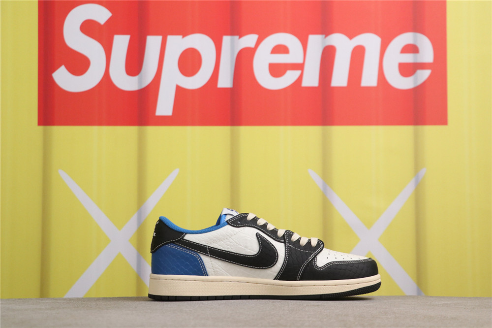 USD$57 Air Jordan 1 Low OG SP XZ2828-001 猿人头黑白蓝 Size 36-45