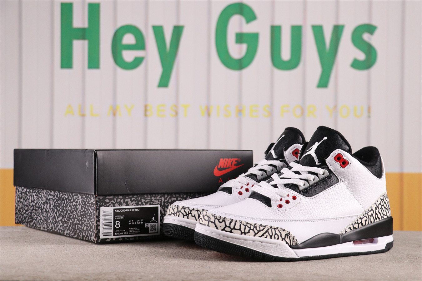 US$48 Air Jordan 3 Infrared 23 136064-123  Size 36-47.5