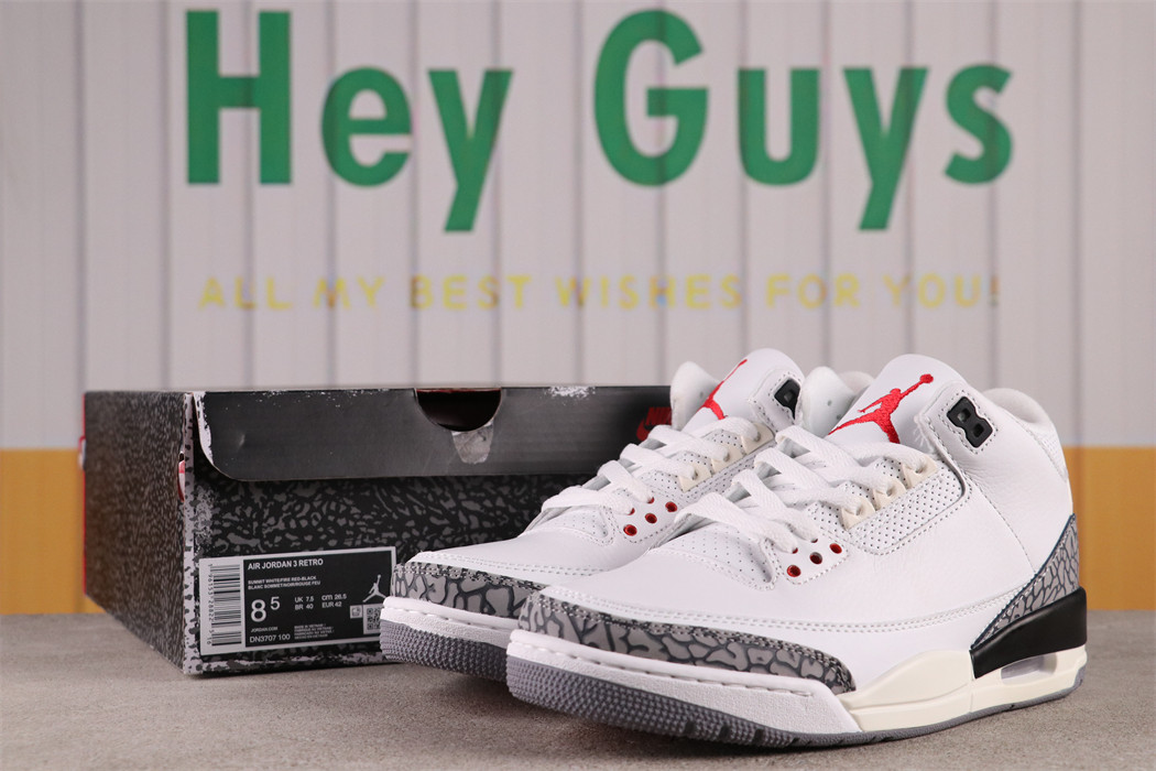 US$53 Air Jordan 3 White Cement DN3707-100 Size 36-47.5