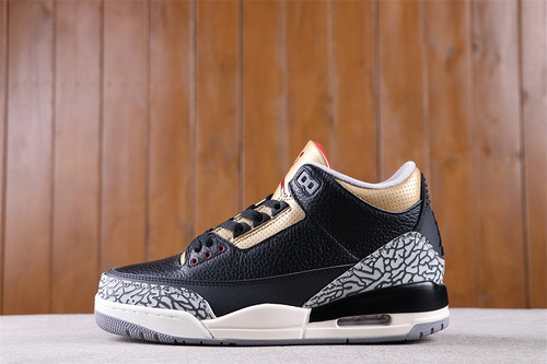 US$57 Air Jordan 3 Black Gold CK9246-067 Size 36-47.5