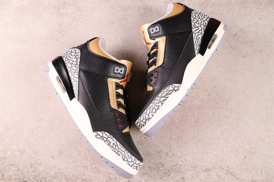 US$57 Air Jordan 3 Black Gold CK9246-067 Size 36-47.5