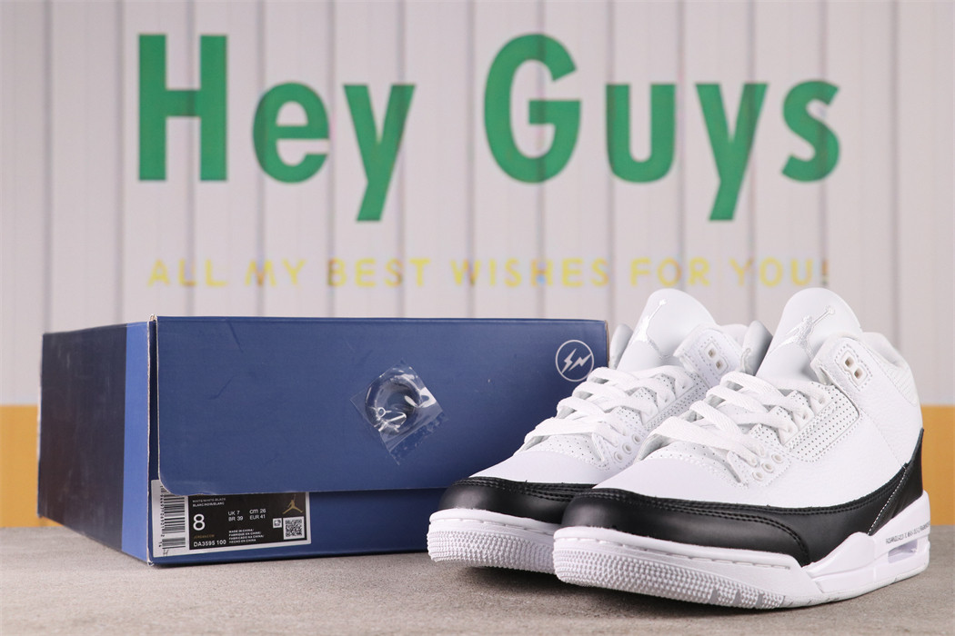 33USD Fragment Design x Air Jordan 3 DA3595-100 36-47.5