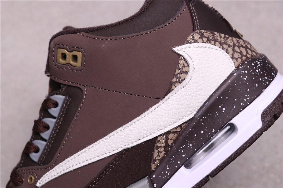 62USD Air Jordan 3 Tinker NRG Gold Beige Dark Brown 854262-609 36-46