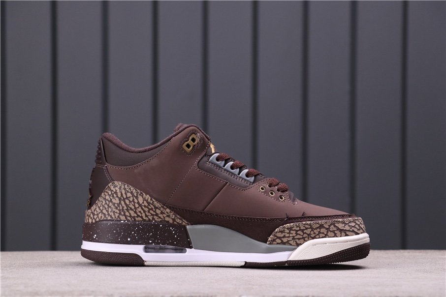 62USD Air Jordan 3 Tinker NRG Gold Beige Dark Brown 854262-609 36-46