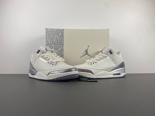 65USD Air Jordan 3 “Sail/Metallic Silver” CK9246-100 EU SIZE 36-47.5