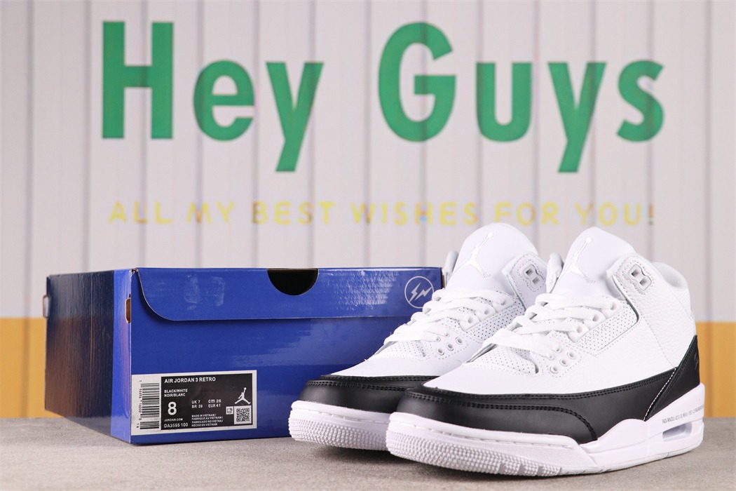 US$33 Fragment Design x Air Jordan 3 DA3595-100 Size 36-46