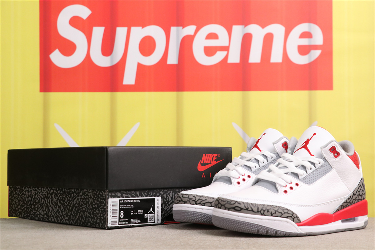 US$40 Air Jordan 3 Fire Red DN3707-160 Size 36-47.5