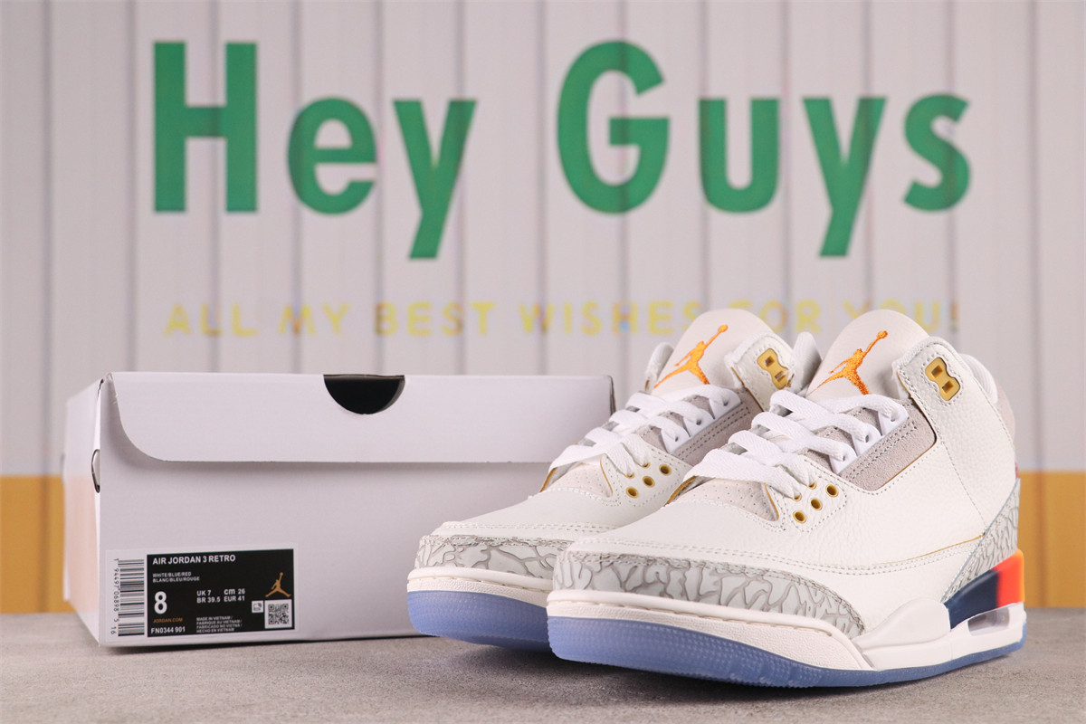 US$40 J Balvin x Air Jordan 3 FN0344-901 Size 36-47.5