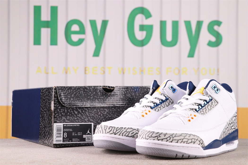 US$44 Air Jordan 3  Wizards” CT8532-148 Size 36-46