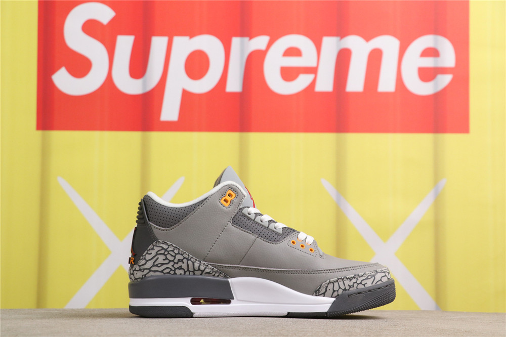 US$44 Air Jordan 3 Cool Grey CT8532-012  Size 40-47.5