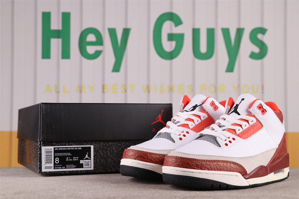 US$44 Air Jordan 3 Marstone DV7028-108 Size 36-46