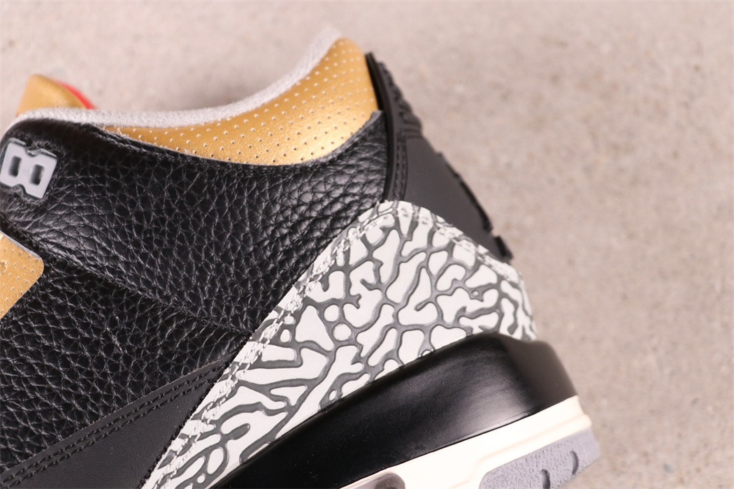 US$57 Air Jordan 3 Black Gold CK9246-067 Size 36-47.5