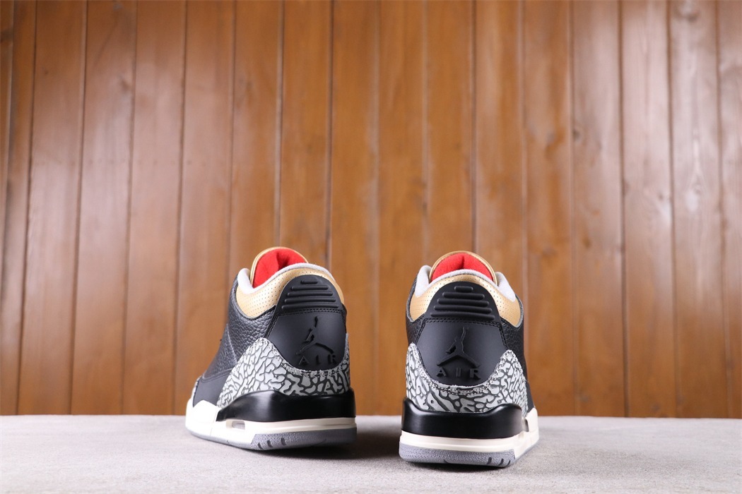 US$57 Air Jordan 3 Black Gold CK9246-067 Size 36-47.5