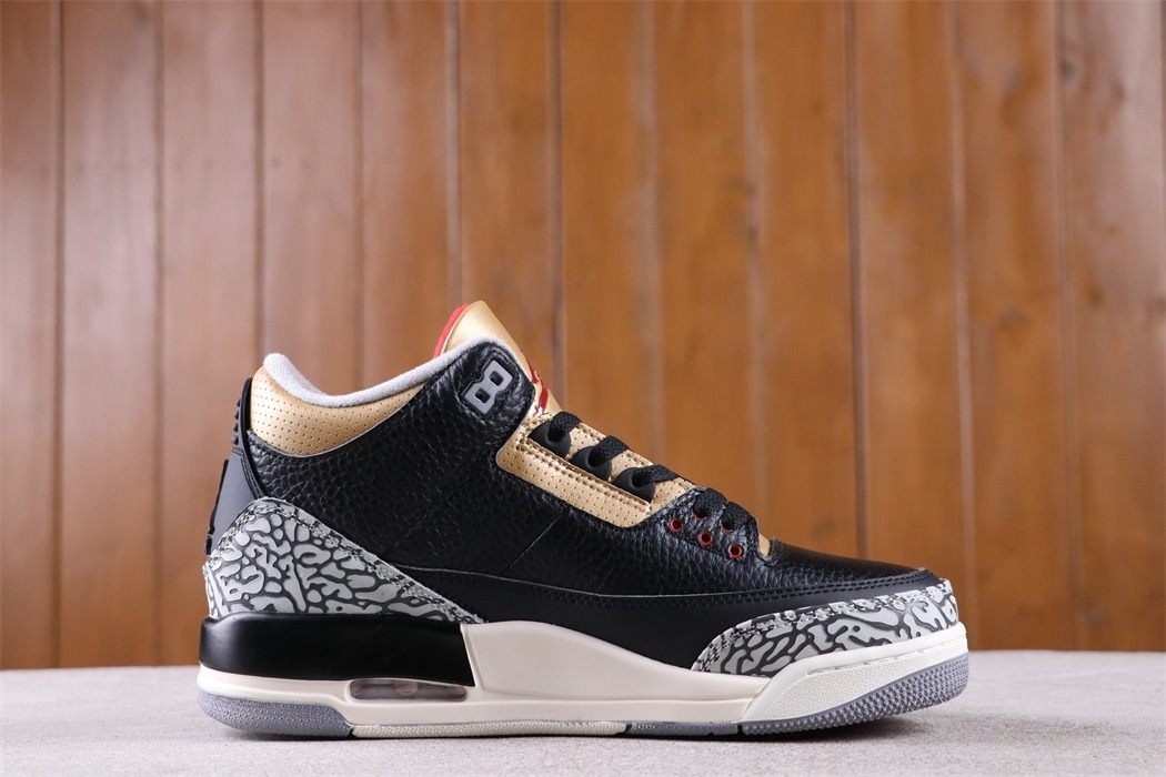 US$57 Air Jordan 3 Black Gold CK9246-067 Size 36-47.5