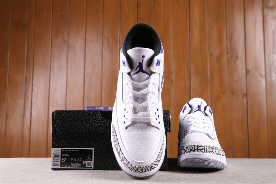 US$57 Air Jordan 3 Dark Iris CT8532-105 Size 36-47.5
