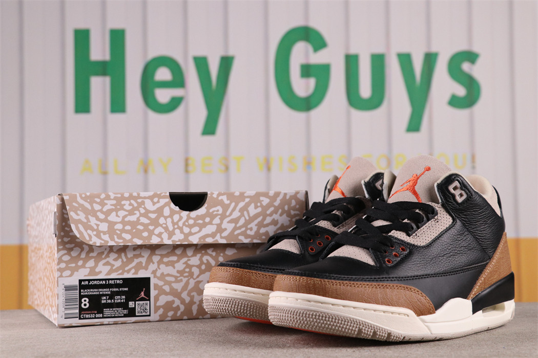 US$57 Air Jordan 3 Desert Elephant CT8532-008 Size 36-47.5
