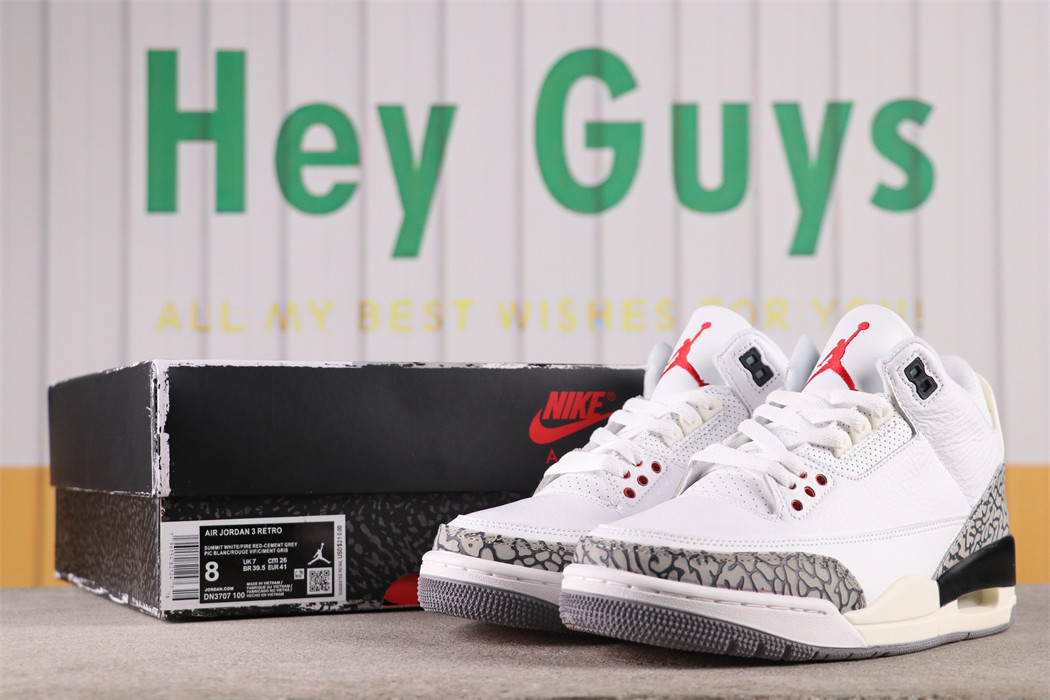 US$57 Air Jordan 3 White Cement Sku DN3707-100 Size 35.5-47.5