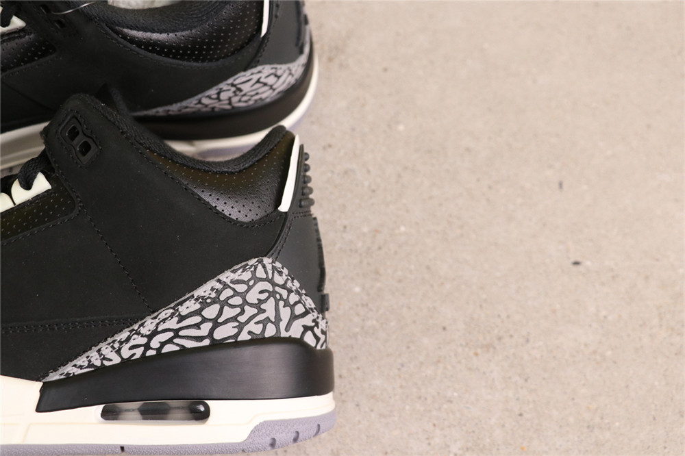 US$70 Air Jordan 3 Off Noir CK9246-001 小黑水泥 Size 40-47.5 (40 40.5 41 42 42.5 43 44 44.5 45 46 47.5）