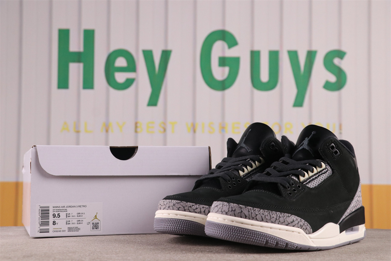 US$75 Air Jordan 3 Off Noir CK9246-001 Size 36-47.5