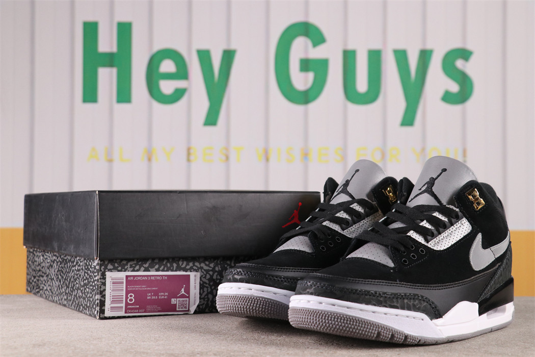 US$75 Air Jordan 3 Tinker Black Cement SKU CK4348-007 Size 40-47.5