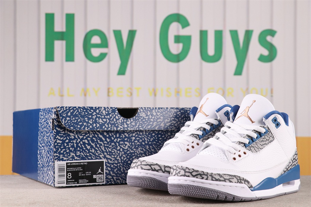 US$75 Air Jordan 3 Wizards SKU CT8532-148 Size 40-47.5