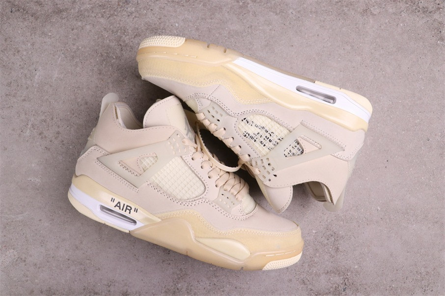 100USD OFF-WHITE x Air Jordan 4 SP WMNS CV9388-100 Size 40-47