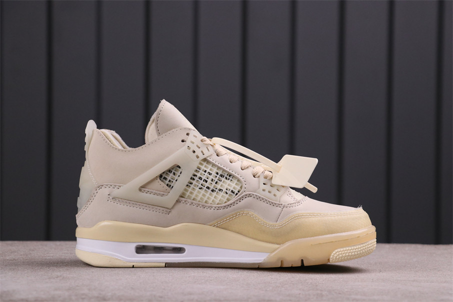 100USD OFF-WHITE x Air Jordan 4 SP WMNS CV9388-100 Size 40-47