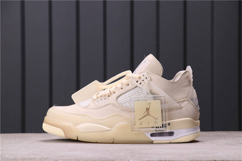106USD OFF-WHITE x Air Jordan 4 SP CV9388-100 40-47.5