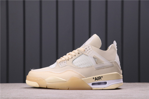 53USD OFF-WHITE x Air Jordan 4 SP CV9388-100 36-46