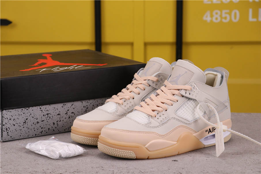OFF-WHITE x Air Jordan 4 Sail SP [AQ9129-411]