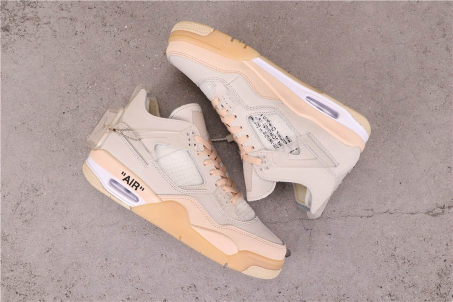 OFF-WHITE x Air Jordan 4 Sail SP [AQ9129-411]