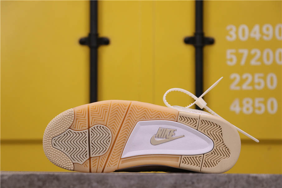 OFF-WHITE x Air Jordan 4 Sail SP [AQ9129-411]