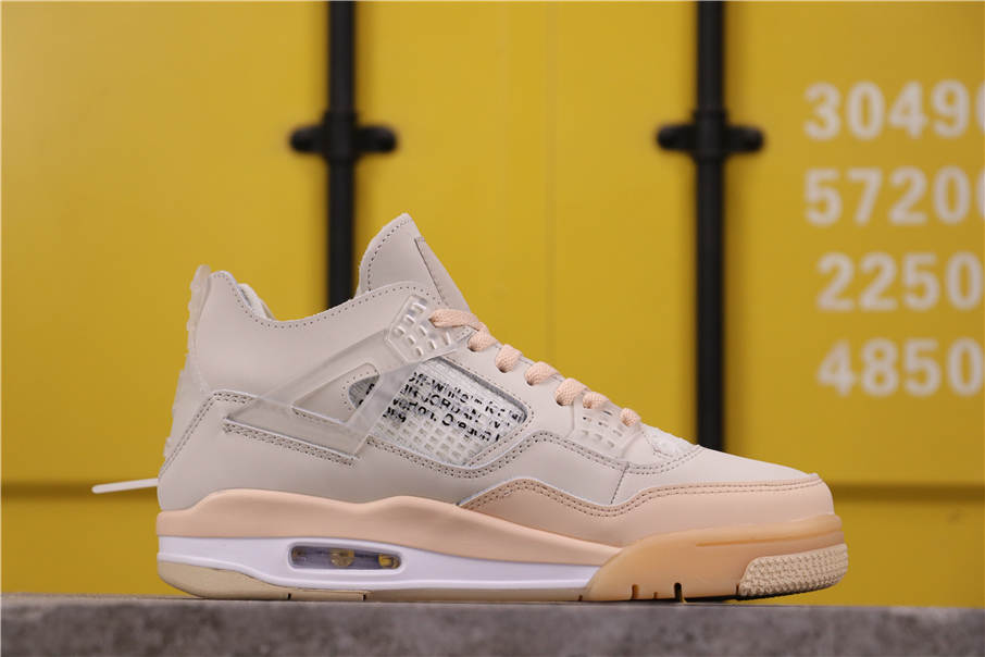 OFF-WHITE x Air Jordan 4 Sail SP [AQ9129-411]