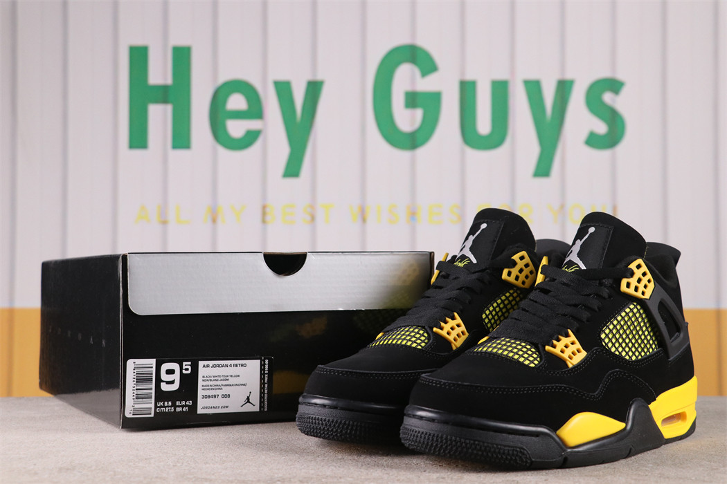 62USD Air Jordan 4 Thunder Yellow Tour Black 308497-008 SIZE 36-47.5 62USD Air Jordan 4 Thunder Yellow Tour Black 308497-008 SIZE 36-47.5