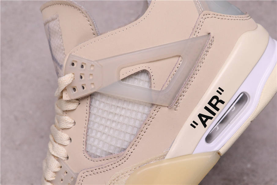 62USD OFF-WHITE x Air Jordan 4 SP CV9388-100 36-46