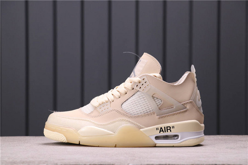 62USD OFF-WHITE x Air Jordan 4 SP CV9388-100 36-46