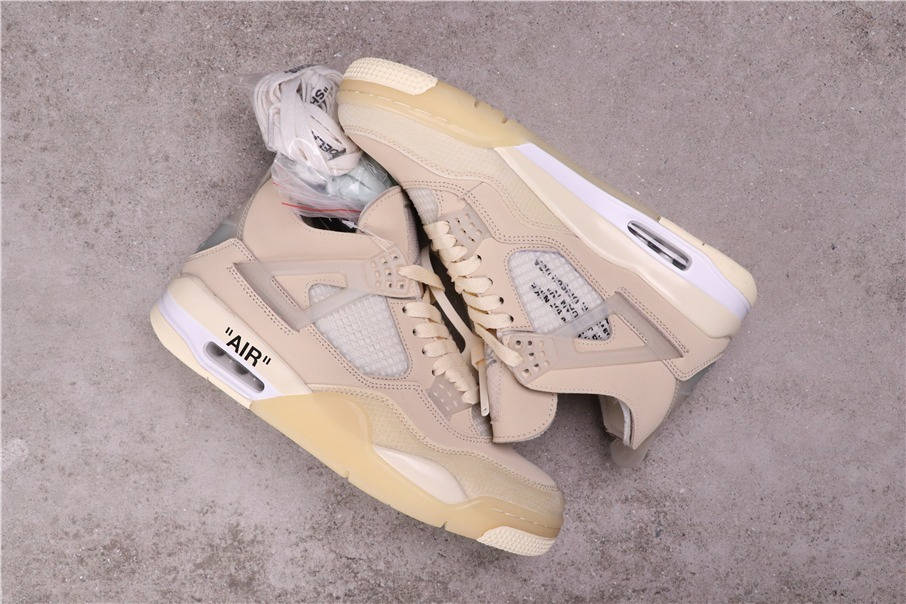 62USD OFF-WHITE x Air Jordan 4 SP CV9388-100 36-46