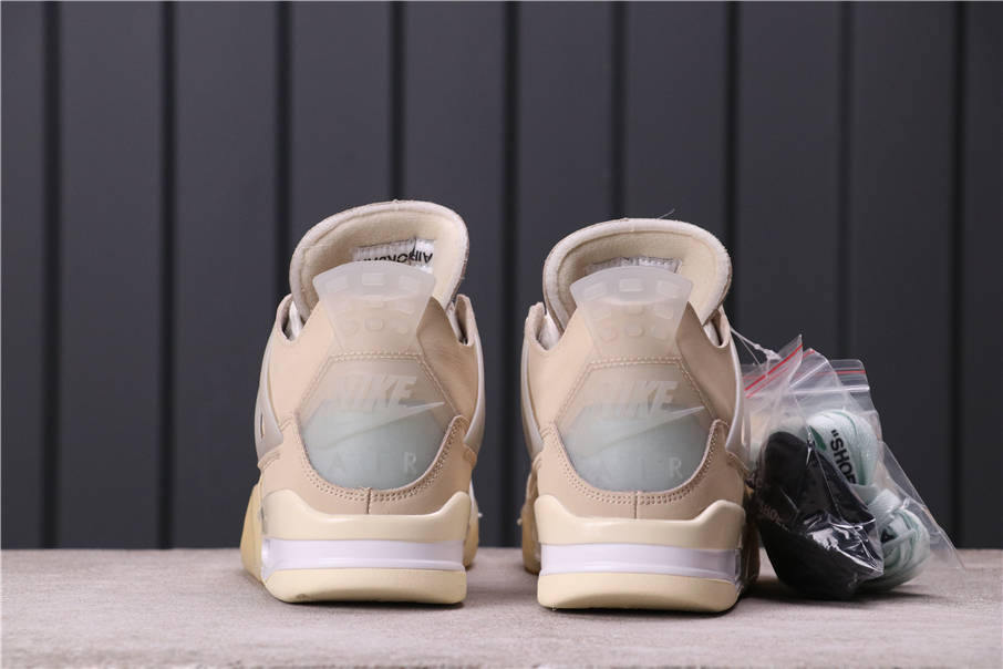 62USD OFF-WHITE x Air Jordan 4 SP CV9388-100 36-46