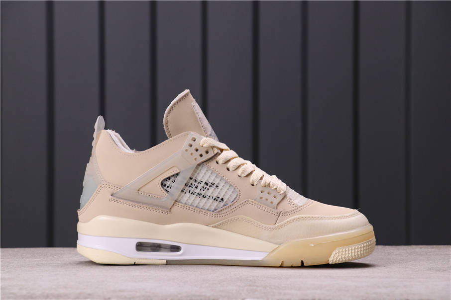 62USD OFF-WHITE x Air Jordan 4 SP CV9388-100 36-46