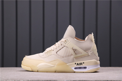 67USD OFF-WHITE x Air Jordan 4 SP CV9388-100 36-46