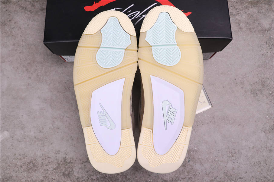 84USD OFF-WHITE x Air Jordan 4 Sail SP AQ9129-002 40-46