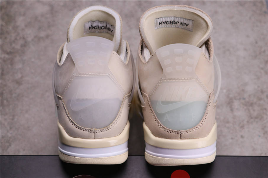 84USD OFF-WHITE x Air Jordan 4 Sail SP AQ9129-002 40-46
