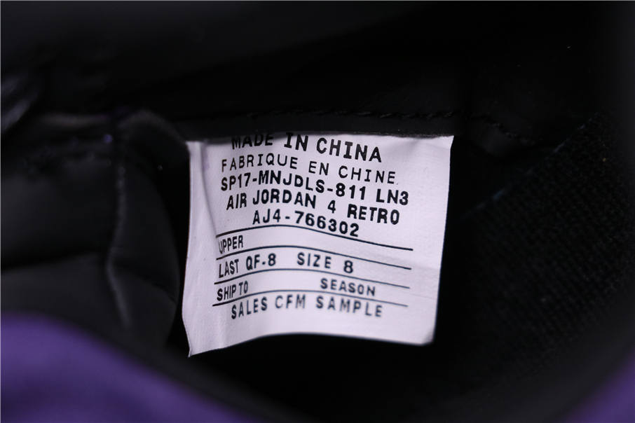 84USD Travis Scott x Air Jordan 4 Purple 308497-510 40-46
