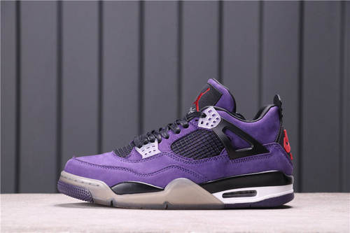 84USD Travis Scott x Air Jordan 4 Purple 308497-510 40-46